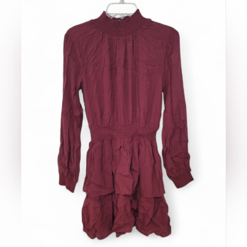 Bobi Burgundy Long Sleeve Dress NWT
